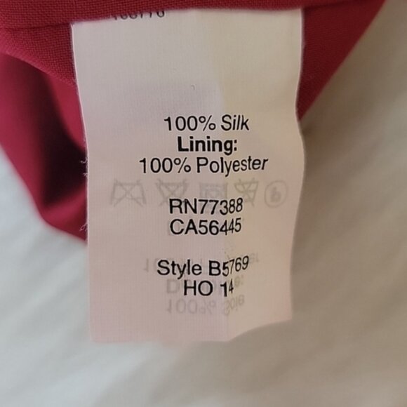 MADEWELL 100% Silk Rust Color Short Sleeve Hi Low Hem Autumn Casual Preppy Dress - Picture 6 of 9